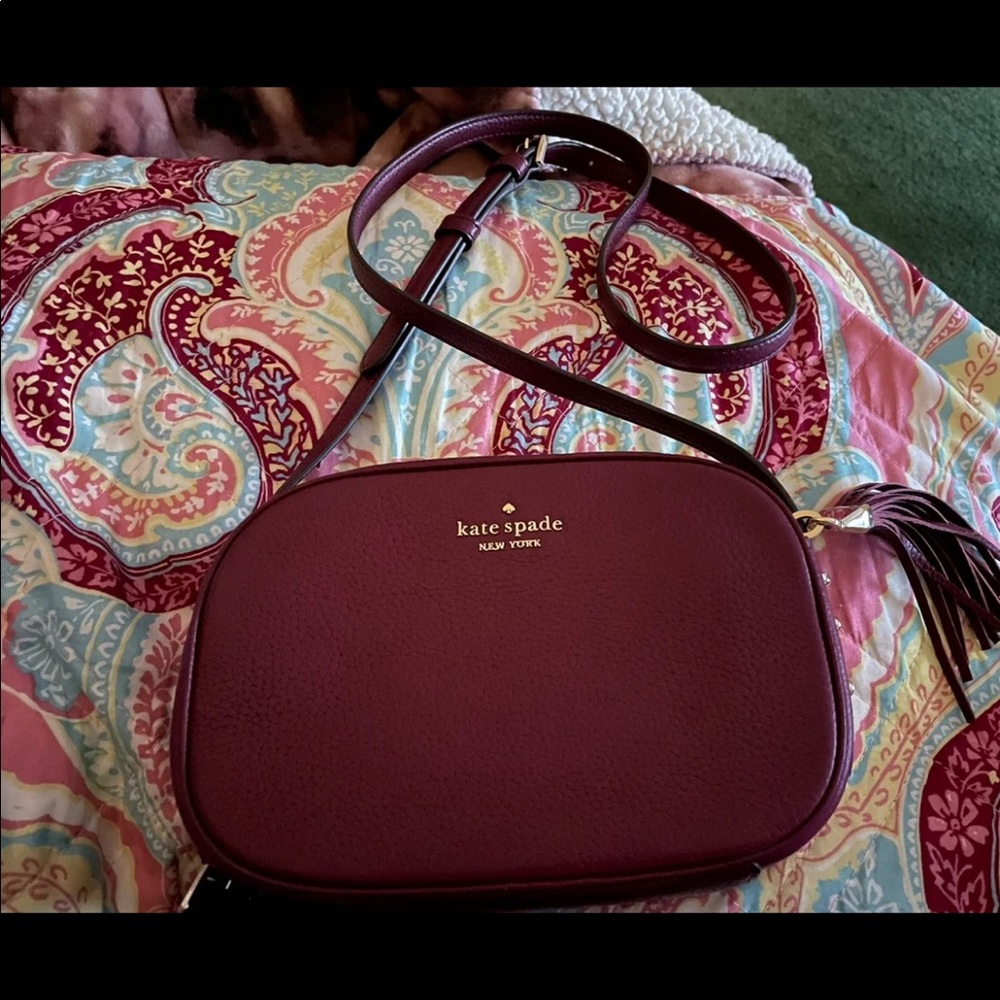 NWOT Kate Spade burgundy crossbody